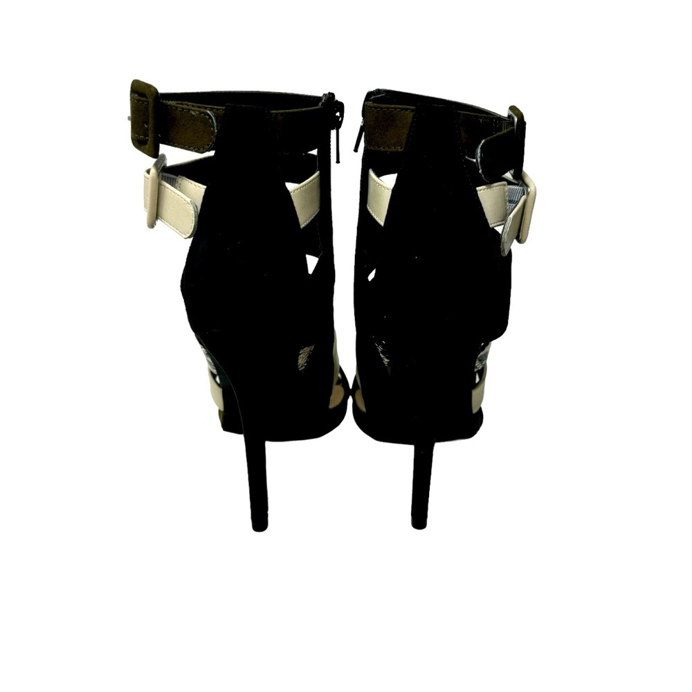 Justfab | Beautiful Selina Dress Sandals Olive Multi | NWOT Size 7 | 4.5” Heels - Picture 4 of 7